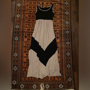 Espresso Chevron Maxi Dress, Small